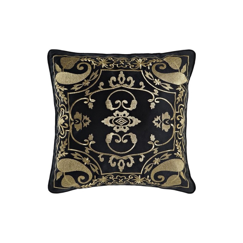 Cushion DKD Home Decor Black Gold Polyester Arabian (45 x 10 x 45 cm) - Article for the home at wholesale prices