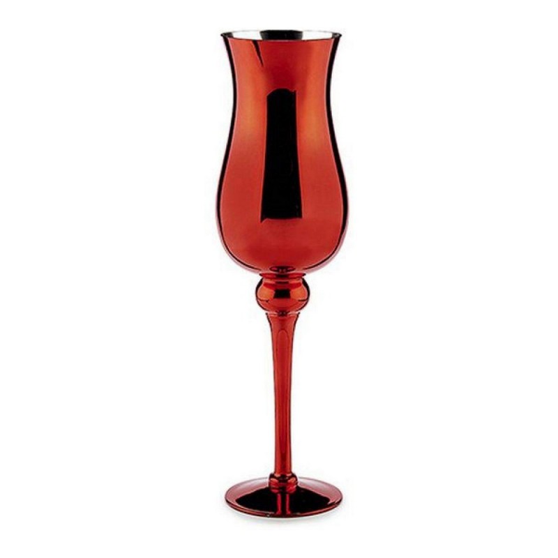 Candle holder Red Glass - Article for the home at wholesale prices