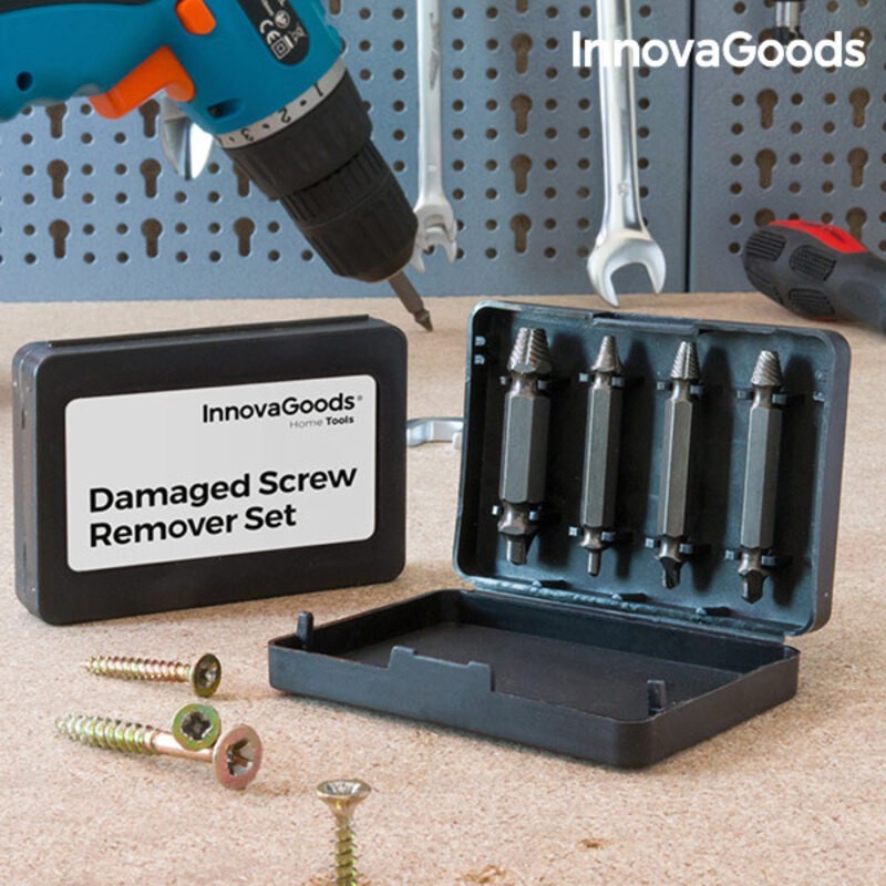 InnovaGoods Damaged Screw Extractor Drills (Pack of 4) - Article for the home at wholesale prices