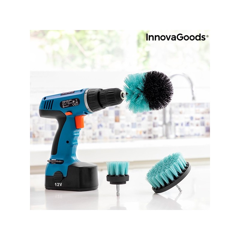 Cyclean InnovaGoods 3-Piece Drill Cleaning Brush Set - Article for the home at wholesale prices