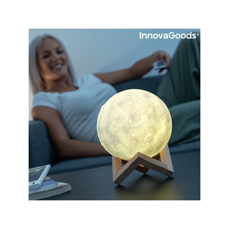 Lampe LED Rechargeable Lune Moondy InnovaGoods - Article pour la maison à prix grossiste