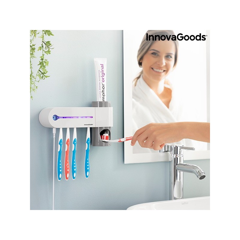 Smiluv InnovaGoods UV Toothbrush Sterilizer with Holder and Toothpaste Dispenser - Article for the home at wholesale prices