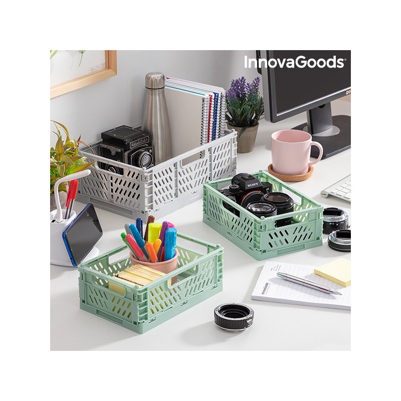 Set of 3 Boxtor InnovaGoods Folding and Stacking Storage Boxes - Article for the home at wholesale prices