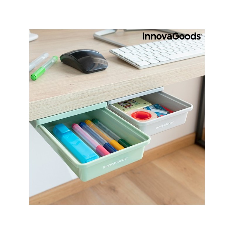 Jeu de Tiroirs Auxiliaires Adhésifs pour le Bureau Underalk InnovaGoods Pack de 2 unités à prix grossiste - Produits Innovagoods à prix de gros