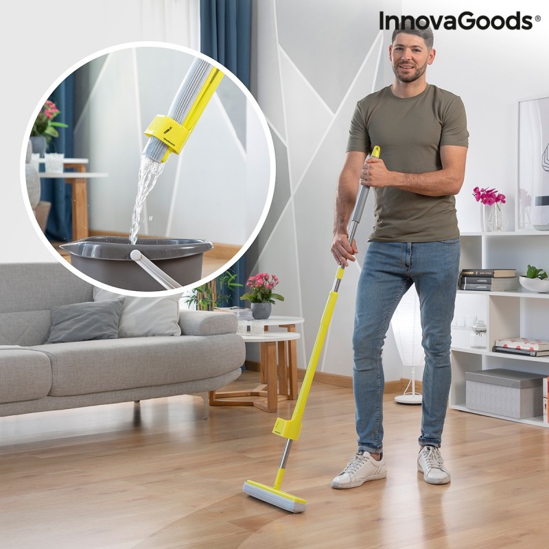 2 in 1 Wringop InnovaGoods mop with self-wringing sponge - Article for the home at wholesale prices