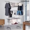 Étendoir Pliant Vertical à Roulettes Folver InnovaGoods 24 Barres - Article pour la maison à prix de gros