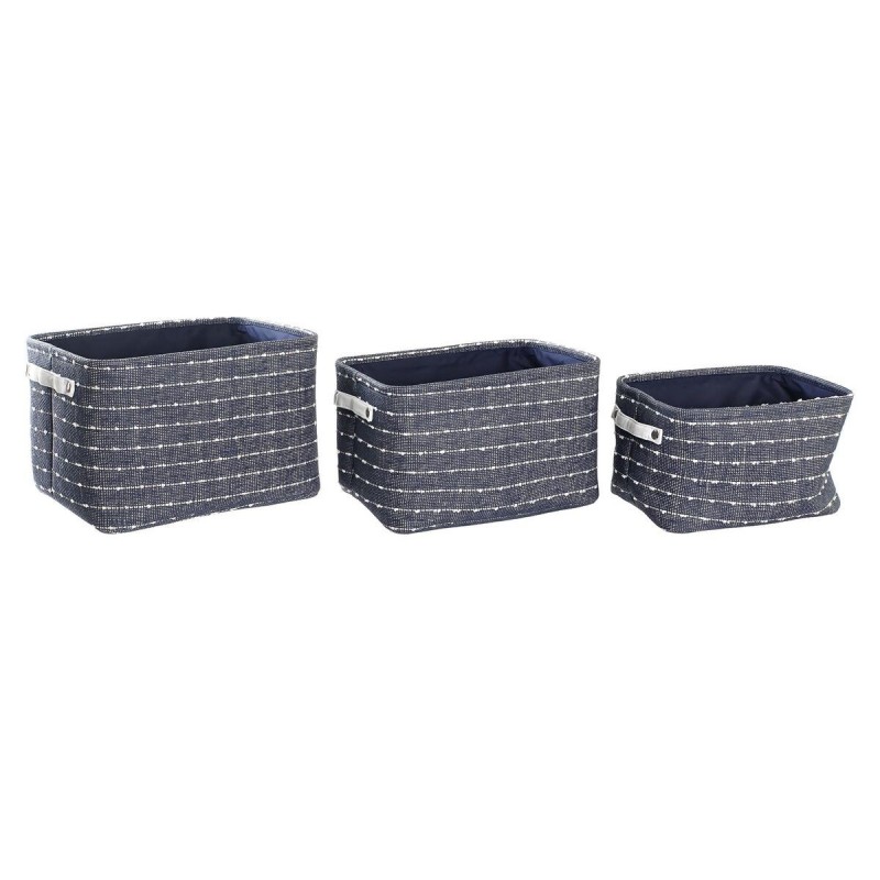 Set de basket DKD Home Decor Polyester (38 x 28 x 25 cm) - Article pour la maison à prix grossiste