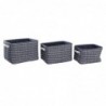Set de basket DKD Home Decor Polyester (38 x 28 x 25 cm) - Article pour la maison à prix grossiste