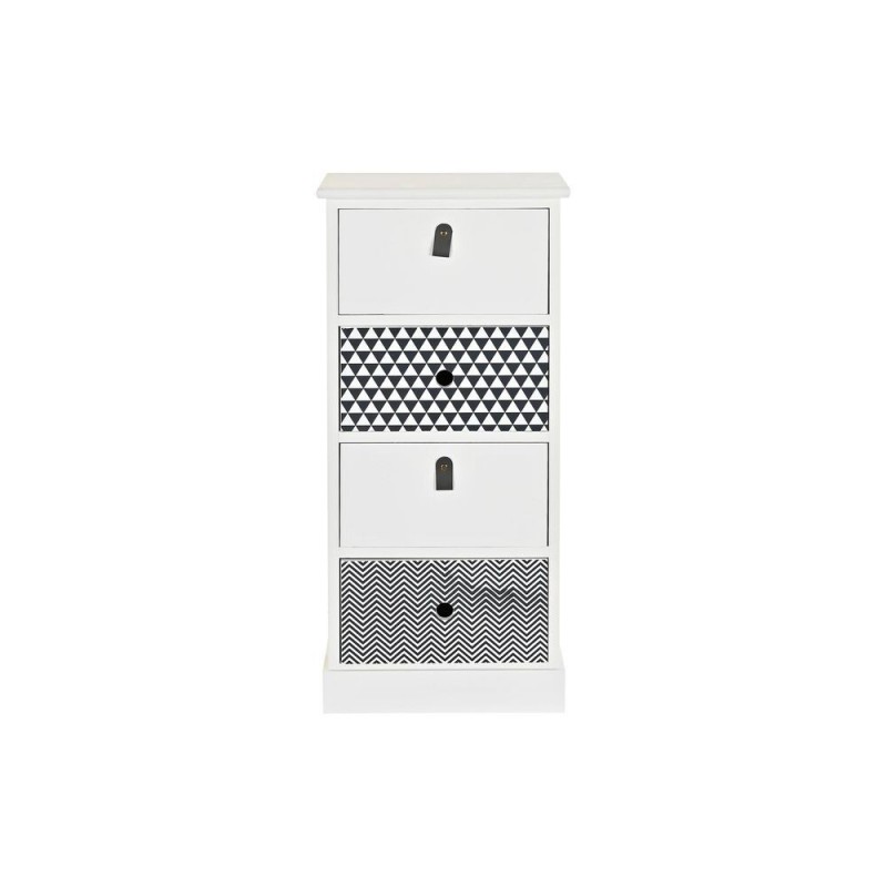 Drawer chest DKD Home Decor Grey White Paulownia wood (36 x 25 x 79 cm) - Article for the home at wholesale prices