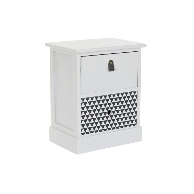 Drawer chest DKD Home Decor Grey White paulownia wood (36 x 25 x 44.5 cm) - Article for the home at wholesale prices