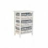 Drawer Box DKD Home Decor Blue White Wicker Paulownia Wood (40 x 29 x 59 cm) - Article for the home at wholesale prices