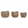 Set de basket DKD Home Decor Bois Colonial Fibre (46 x 46 x 40 cm) - Article pour la maison à prix de gros Set de basket DKD Home Decor Bois Colonial Fibre (46 x 46 x 40 cm) - Article pour la maison à prix de gros