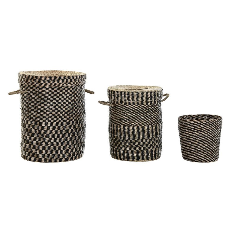 Set de basket DKD Home Decor Colonial Fibre (45 x 45 x 56 cm) - Article pour la maison à prix grossiste