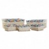 DKD Home Decor Polyester wicker basket set (49 x 40 x 22 cm) - Article for the home at wholesale prices