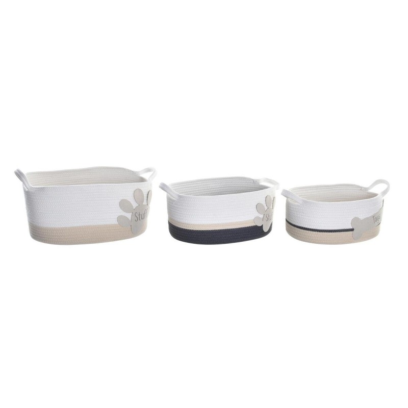 Set de basket DKD Home Decor Coton (60 x 31 x 25 cm) à prix de gros - Article pour la maison à prix grossiste