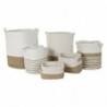 Set de basket DKD Home Decor Blanc Coton Jute (45 x 45 x 54 cm) (6 Pièces) - Article pour la maison à prix de gros Set de basket DKD Home Decor Blanc Coton Jute (45 x 45 x 54 cm) (6 Pièces) - Article pour la maison à prix de gros