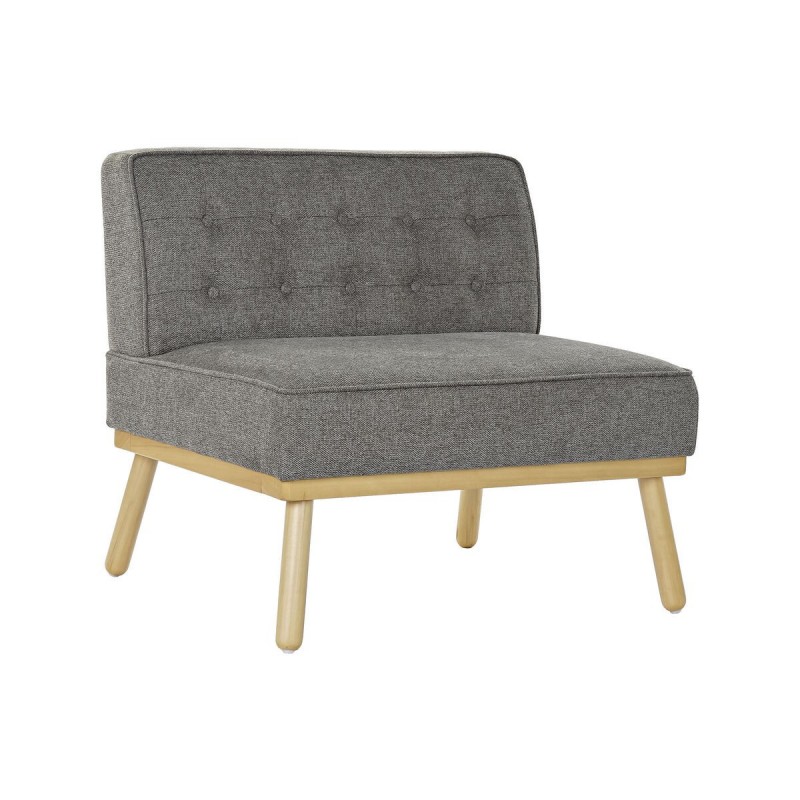 Fauteuil DKD Home Decor Bois Marron Lin Gris foncé (80 x 66 x 72 cm) - Article pour la maison à prix grossiste