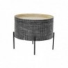 Table d'appoint DKD Home Decor Argenté Noir Métal MDF (45 x 45 x 39 cm) - Article pour la maison à prix grossiste
