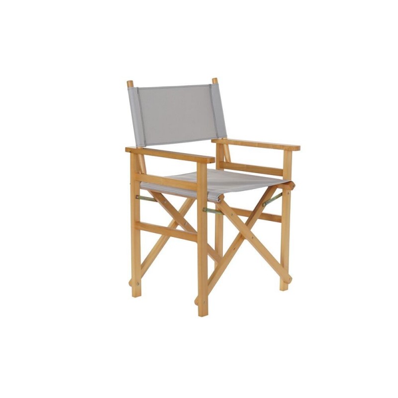 Chaise de jardin DKD Home Decor Gris Naturel Polyester Pin (56 x 48 x 87 cm) - Article pour la maison à prix de gros