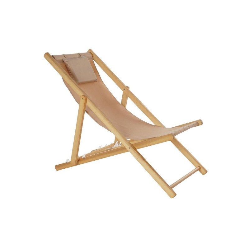 Chaise longue DKD Home Decor Marron Naturel Polyester MDF (57,5 x 113 x 77 cm) à prix de gros - bain de soleil à prix grossiste