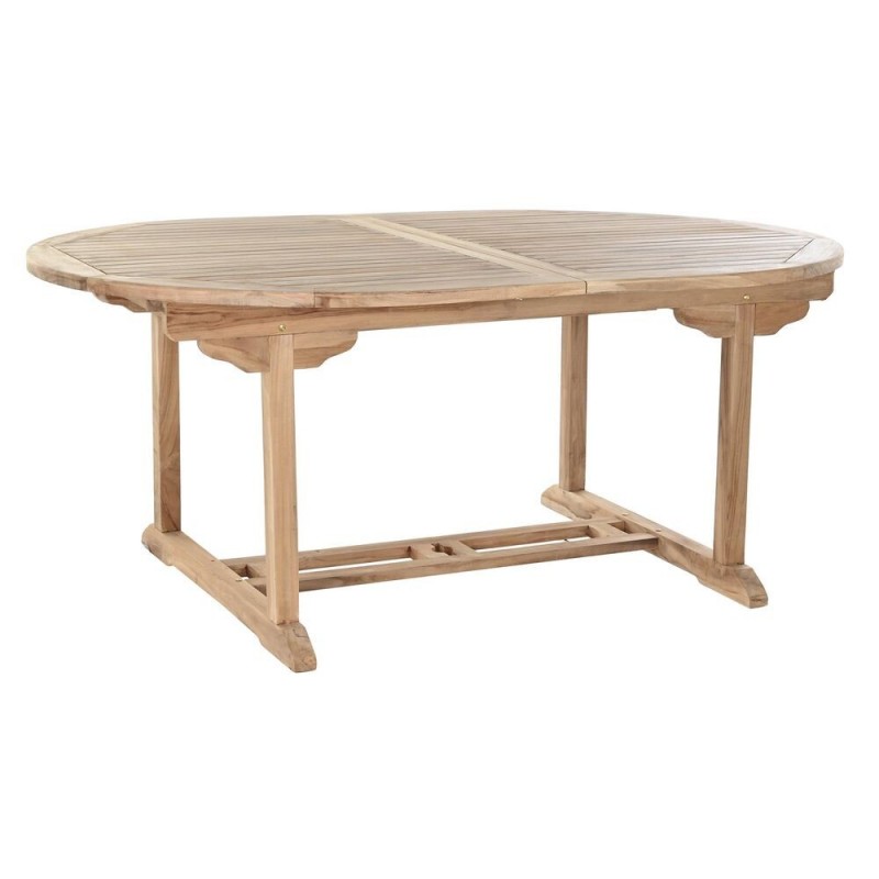 Table de Salle à Manger DKD Home Decor Marron Extensible Teck (180 x 120 x 75 cm) à prix de gros - Article pour la maison à prix grossiste