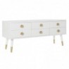 TV stands DKD Home Decor White Fir Aluminium (120 x 42 x 54 cm) - Article for the home at wholesale prices