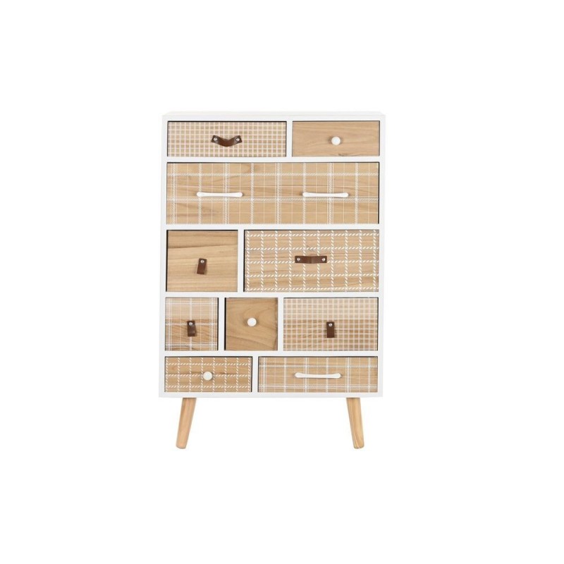 Drawer chest DKD Home Decor Natural White paulownia wood (60 x 26 x 94 cm) - Article for the home at wholesale prices