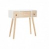 Console DKD Home Decor Natural White Paulownia wood (80 x 32 x 80 cm) - Article for the home at wholesale prices