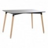 Dining Table DKD Home Decor Naturel Noir MDF Bouleau (120 x 80 x 74 cm) - Article for the home at wholesale prices