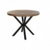 Dining Table DKD Home Decor Naturel Noir Métal Acacia (101 x 101 x 79 cm) - Article for the home at wholesale prices
