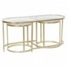 Set of 3 Tables DKD Home Decor Verre Métal (100 x 40 x 45 cm) - Article for the home at wholesale prices