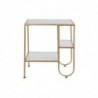 Side table DKD Home Decor Doré Métal MDF Blanc (50 x 40 x 55.5 cm) - Article for the home at wholesale prices