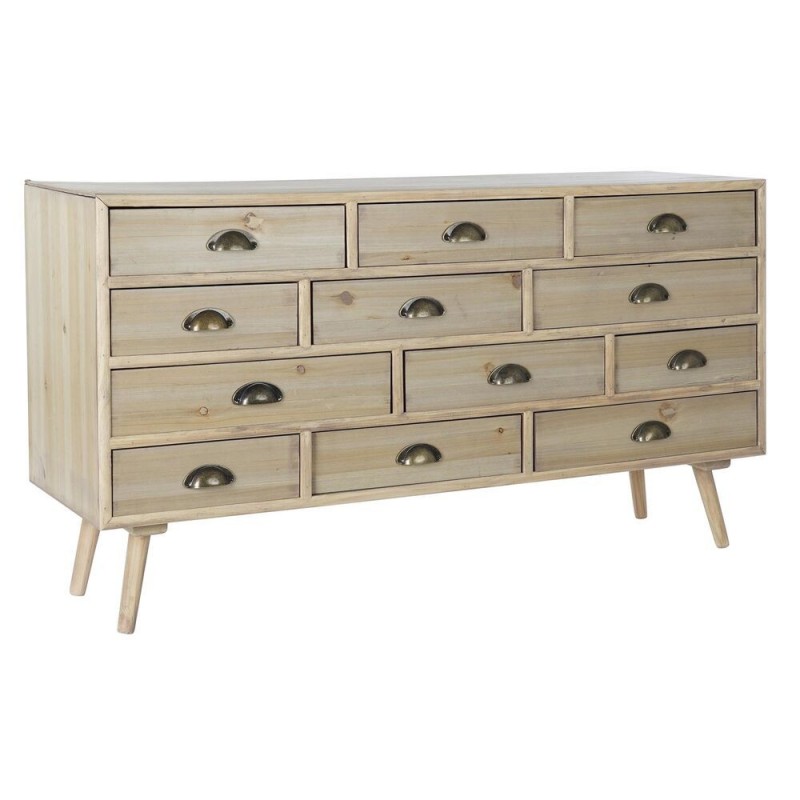 Drawer chest DKD Home Decor Natural Wood MDF Blue marine Light grey (120 x 36 x 68 cm) - Article for the home at wholesale prices