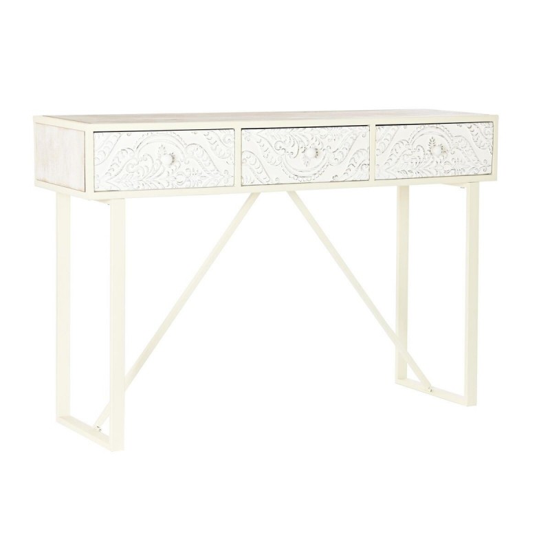 Console DKD Home Decor Sapin MDF Blanc Arabe (120 x 35 x 80 cm) - Article for the home at wholesale prices
