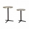 Set of 2 DKD Home Decor Nesting Tables Black Gold Aluminium (40 x 40 x 61 cm) (2 pcs) - Article for the home at wholesale prices