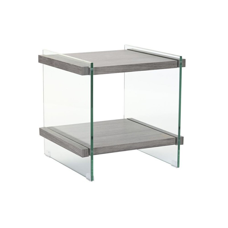 DKD Home Decor Night Table Glass MDF Tempered glass (50 x 50 x 49 cm) - Article for the home at wholesale prices