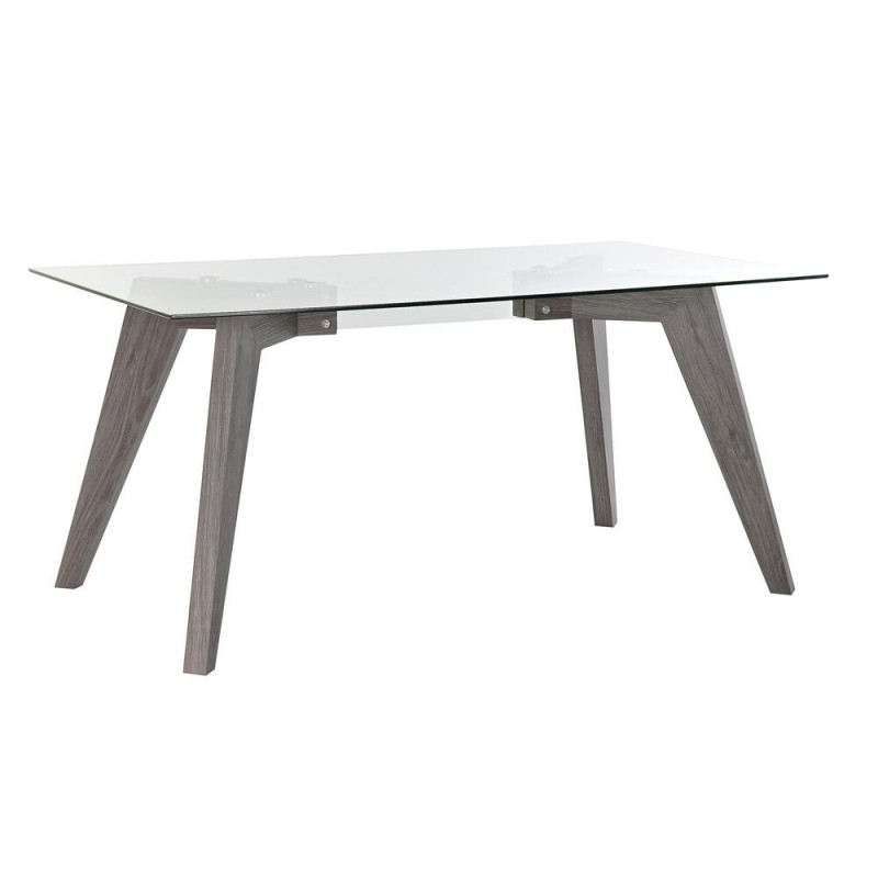 Table de Salle à Manger DKD Home Decor Verre Gris Transparent MDF (160 x 90 x 75 cm) à prix grossiste - Article pour la maison à prix de gros