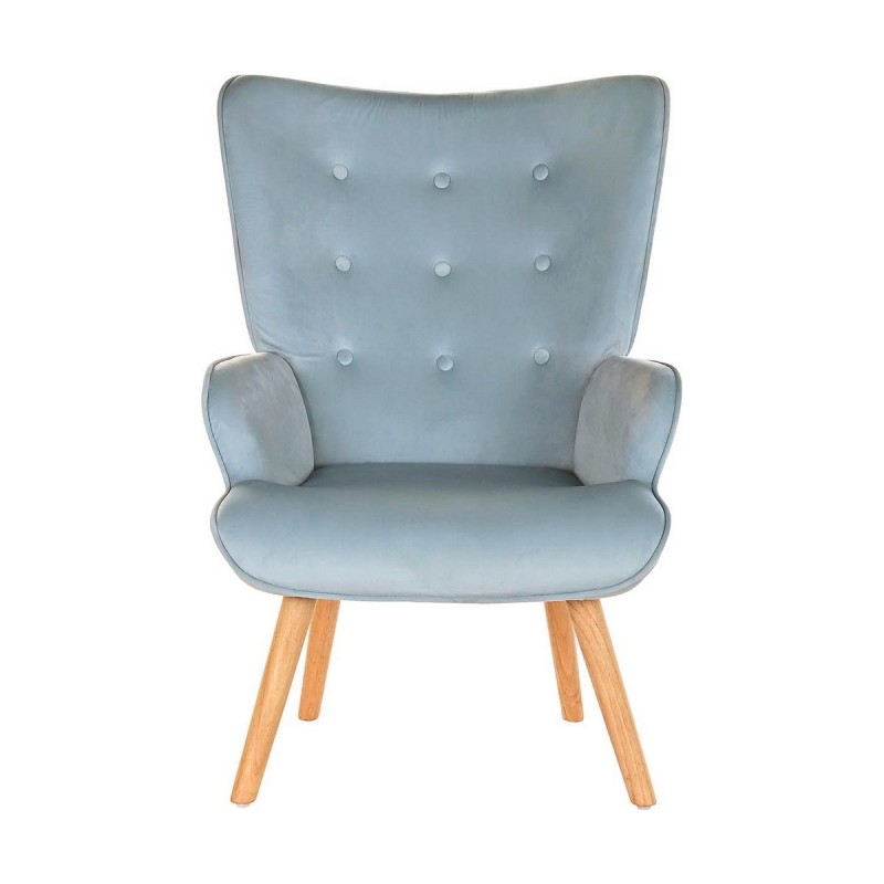 Siège DKD Home Decor Naturel Bois Polyester Celeste (67 x 75 x 96 cm) à prix de gros - Article pour la maison à prix grossiste