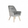 Seat DKD Home Decor Naturel Wood Polyester Light gray (65 x 67 x 93 cm) - Article for the home at wholesale prices