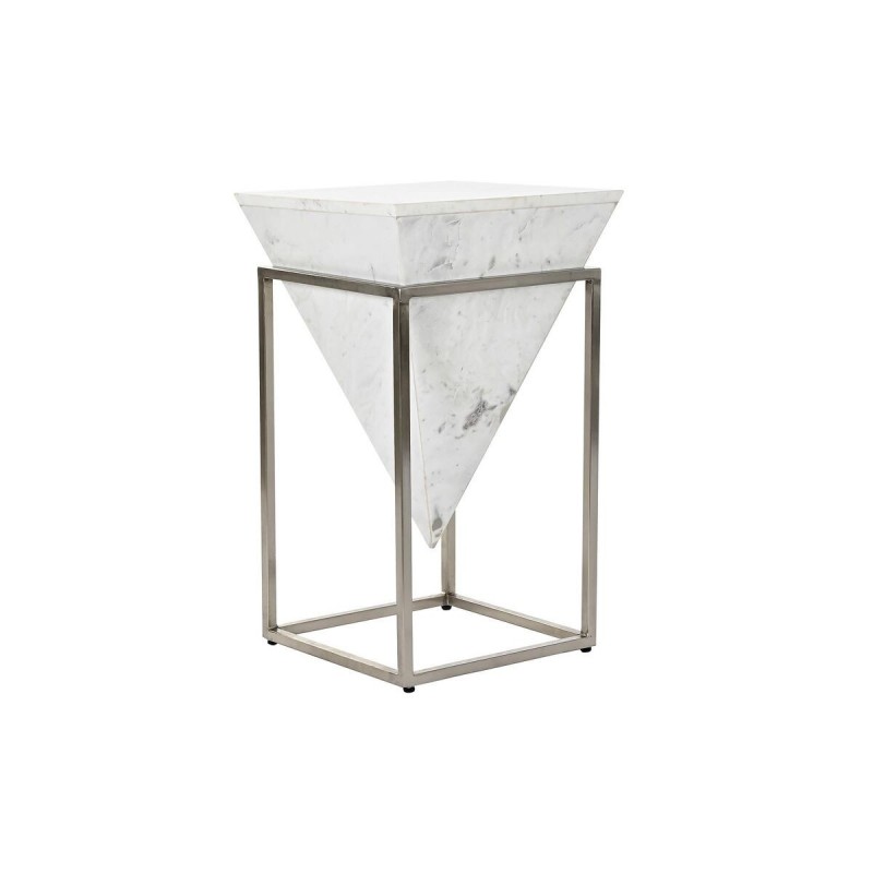 DKD Home Decor Silver Metal White Marble Modern Side Table (36 x 36 x 60 cm) - Article for the home at wholesale prices