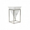 DKD Home Decor Silver Metal White Marble Modern Side Table (36 x 36 x 60 cm) - Article for the home at wholesale prices