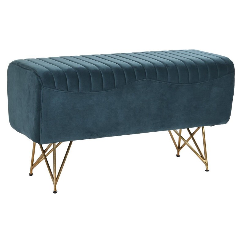 Coffre de Rangement DKD Home Decor Turquoise (90 x 31 x 47 cm) - Article pour la maison à prix de gros