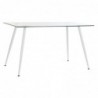 Dining Table DKD Home Decor Glass Metal White (135 x 75 x 75 cm) - Article for the home at wholesale prices