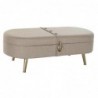 Chest bench DKD Home Decor Beige Métal Polyester (114 x 44 x 40 cm) - Article for the home at wholesale prices