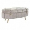 Chest bench DKD Home Decor Beige Métal Polyester (125 x 55 x 53 cm) - Article for the home at wholesale prices