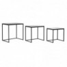 Set de 3 Tables Gigognes DKD Home Decor Verre Noir Métal (58 x 36,5 x 53,5 cm) (3 pcs) - Article pour la maison à prix grossiste Set de 3 Tables Gigognes DKD Home Decor Verre Noir Métal (58 x 36,5 x 53,5 cm) (3 pcs) - Article pour la maison à prix grossiste