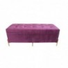 Footboard Bench DKD Home Decor Purple Polyester MDF Bordeaux Glamour (115 x 40 x 45 cm) - Article for the home at wholesale prices
