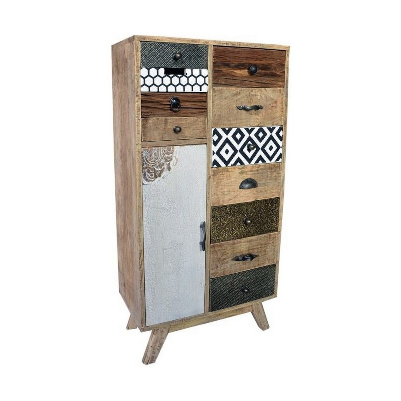 Drawer chest DKD Home Decor Métal Colonial Mango wood (55 x 30 x 110 cm) - Article for the home at wholesale prices