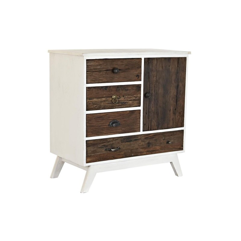 Drawer chest DKD Home Decor Metal Colonial White Dark brown Mango wood (72 x 50 x 75 cm) - Article for the home at wholesale prices