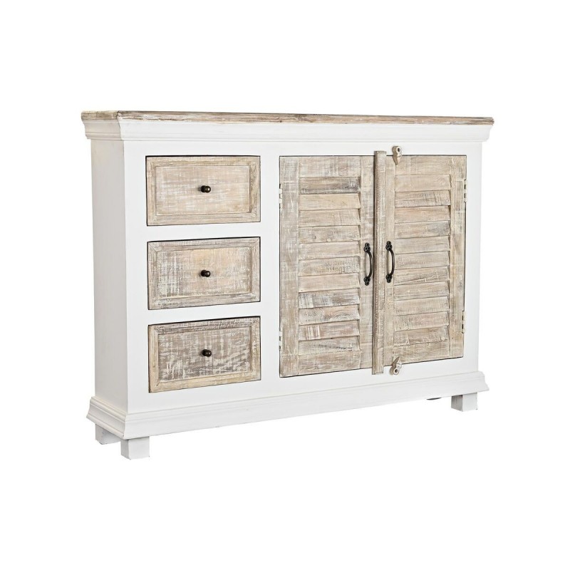 Sideboard DKD Home Decor Natural White Mango wood (122 x 25 x 91 cm) - Article for the home at wholesale prices